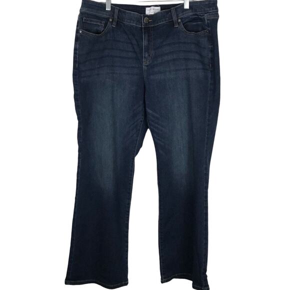 Lane Bryant Jeans Flex Magic Waistband Signature Fit Mid Rise Boot‎ Dark Size 20 - Picture 1 of 9